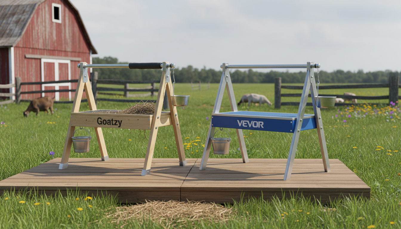 Goat Milking Stand Comparison: Goatzy Beats VEVOR Features