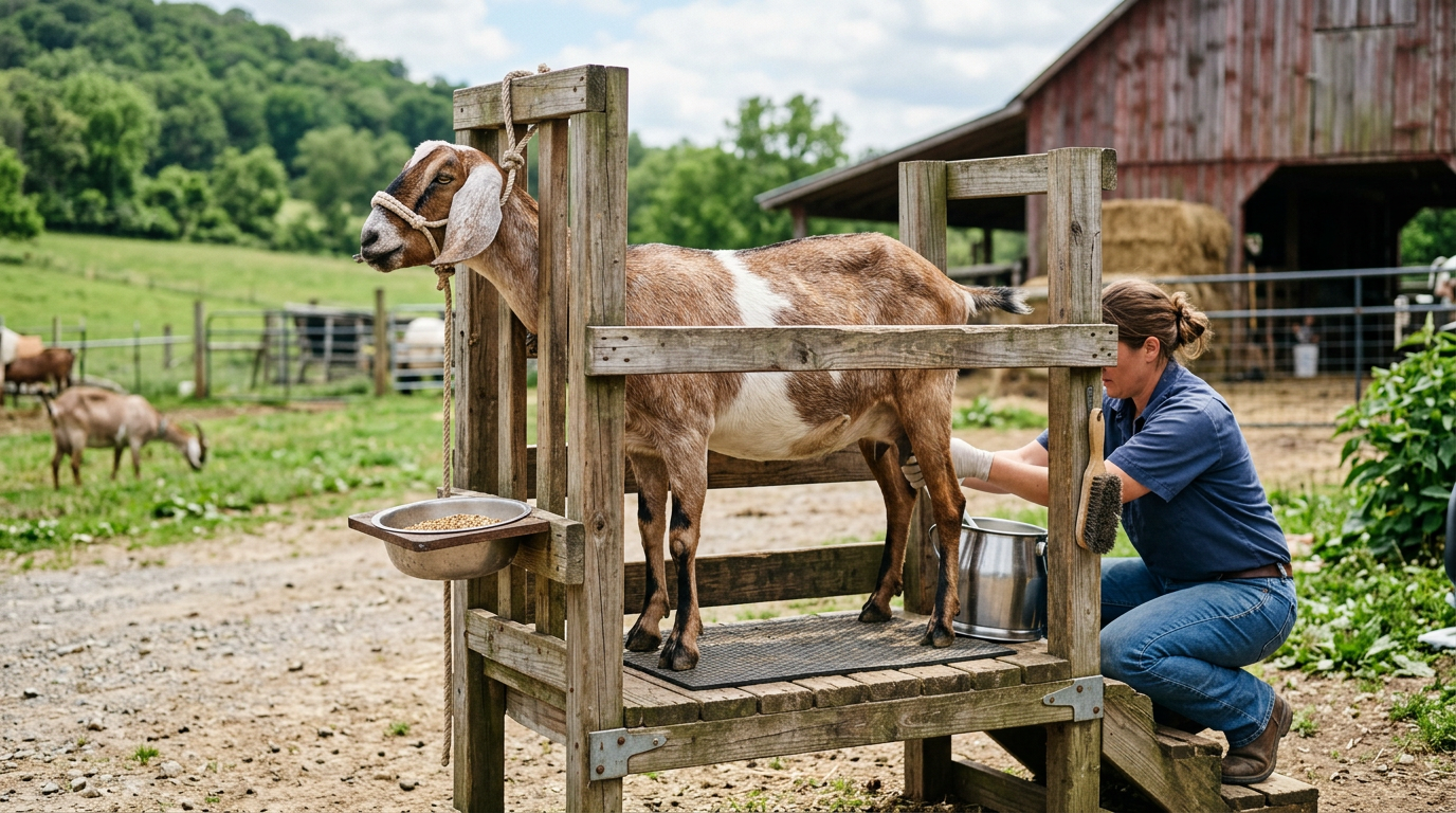 The Goat Stand Setup That Works for Any Size Herd