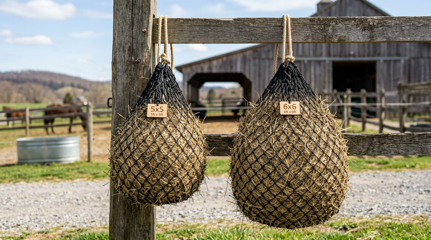Choosing Between a 5x5 and a 6x6 Hay Net Made Easy