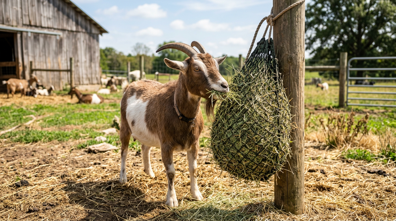 Hay Net Mesh Size Matters for Your Goats' Health