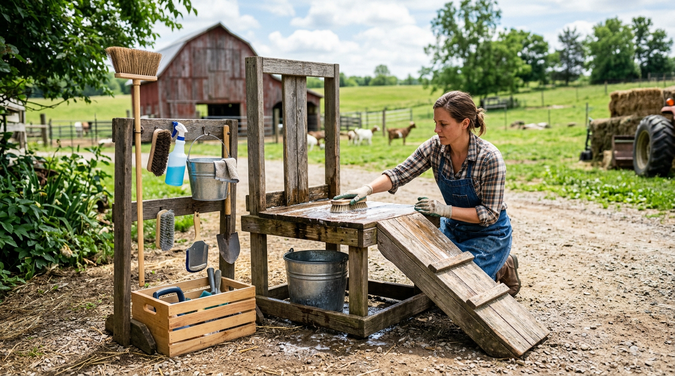 Keeping Your Goat Stand Clean Between Sessions Enhances Health