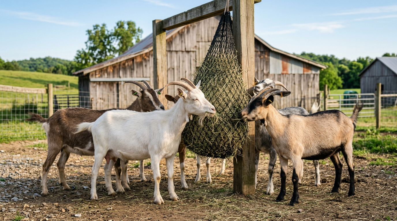 Hay Net Mesh Size Matters for Your Goats' Health